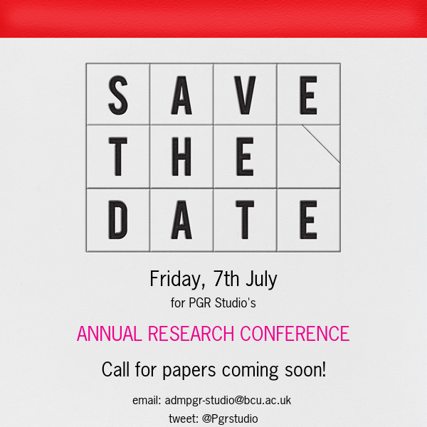Annual Research Conference 2017 – SAVE THE DATE